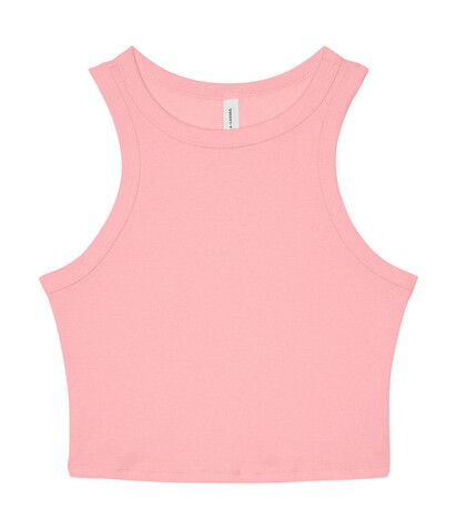 Bella Women`s Micro Rib Racer Tank, Solid Pink Blend, XL bedrucken, Art.-Nr. 027064326