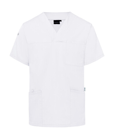 Karlowsky Men`s Slip-on Tunic Essential Short Sl., White, S bedrucken, Art.-Nr. 028670003