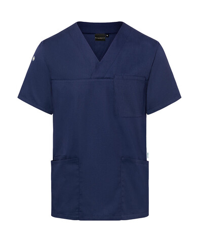 Karlowsky Men`s Slip-on Tunic Essential Short Sl., Navy, L bedrucken, Art.-Nr. 028672005