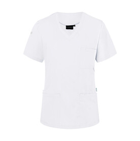 Karlowsky Ladies` Slip-on Tunic Essential Short Sl., White, XS bedrucken, Art.-Nr. 029670002