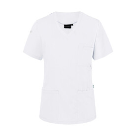 Karlowsky Ladies` Slip-on Tunic Essential Short Sl., White, XS bedrucken, Art.-Nr. 029670002