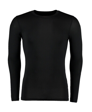 Kustom Kit Warmtex® Base Layer LS, Black, 2XL bedrucken, Art.-Nr. 030111017