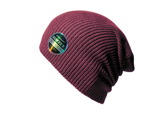 Result Caps Softex Beanie, Claret, One Size bedrucken, Art.-Nr. 031344040