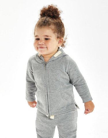 BabyBugz Baby Hoodie, Heather Grey Melange, 4-5 yrs bedrucken, Art.-Nr. 032471267