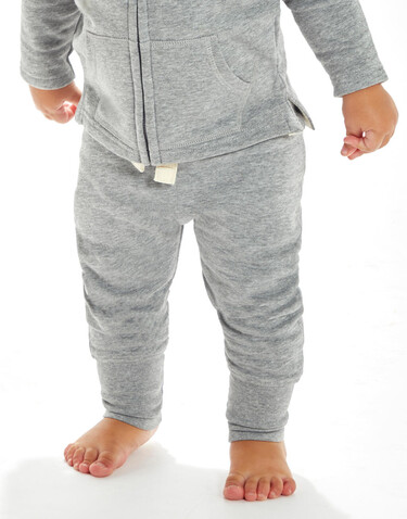 BabyBugz Baby Sweatpants, Heather Grey Melange, 12-18 bedrucken, Art.-Nr. 033471264