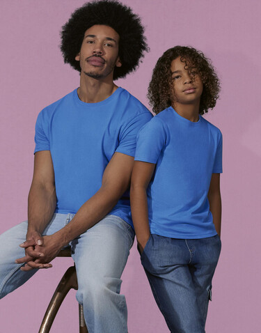B &amp; C #E150 T-Shirt /kids, Azure, 7/8 (122/128) bedrucken, Art.-Nr. 034423105