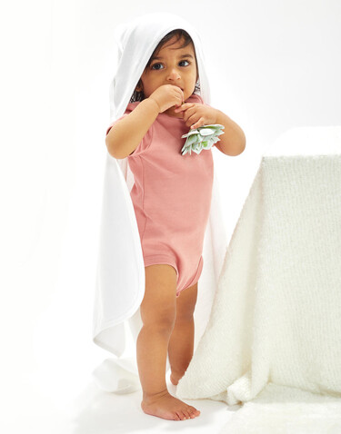 BabyBugz Baby Hooded Blanket, White/White Organic, One Size bedrucken, Art.-Nr. 034470510