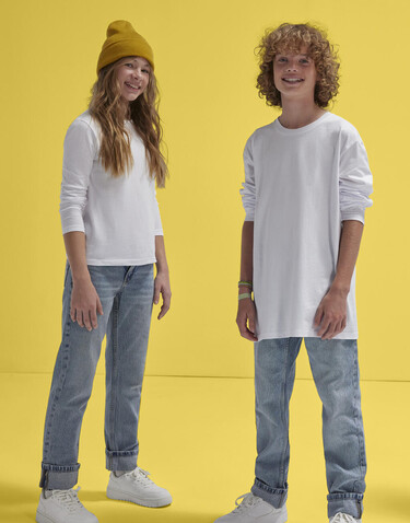 B &amp; C #E150 LSL T-Shirt /kids, Black, 5/6 (110/116) bedrucken, Art.-Nr. 037421014