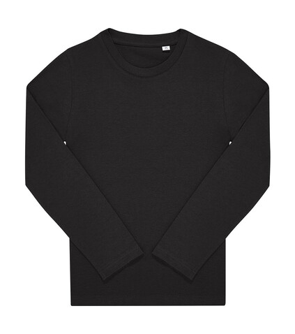 B &amp; C #E150 LSL T-Shirt /kids, Black, 5/6 (110/116) bedrucken, Art.-Nr. 037421014