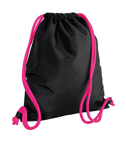 Bag Base Icon Gymsac, Black/Fuchsia, One Size bedrucken, Art.-Nr. 039291650