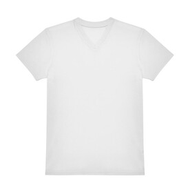B &amp;amp; C #E150 V T-Shirt, White, XS bedrucken, Art.-Nr. 039420001