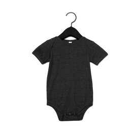 Bella Baby Jersey Short Sleeve One Piece, Dark Grey Heather, 12-18 bedrucken, Art.-Nr. 046061274