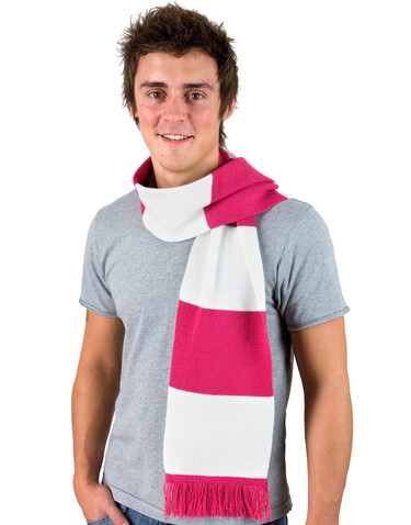 Result Team Scarf, Fuchsia/White, One Size bedrucken, Art.-Nr. 051334520