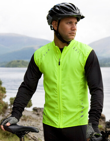 Result Spiro Bikewear Crosslite Gilet, Neon Lime, M bedrucken, Art.-Nr. 053335224