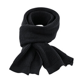 Beechfield Classic Waffle Knit Scarf, Black, One Size bedrucken, Art.-Nr. 055691010 Beechfield Classic Waffle Knit Scarf, Black, One Size bedrucken, Art.-Nr. 055691010