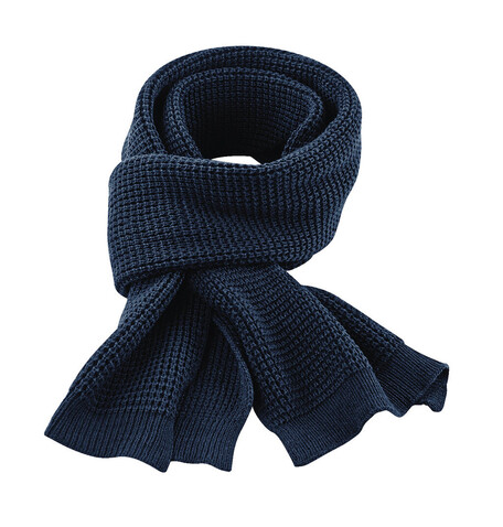 Beechfield Classic Waffle Knit Scarf, Black, One Size bedrucken, Art.-Nr. 055691010