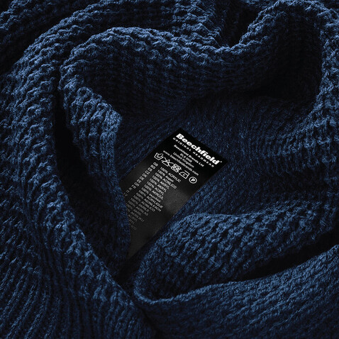 Beechfield Classic Waffle Knit Scarf, Black, One Size bedrucken, Art.-Nr. 055691010