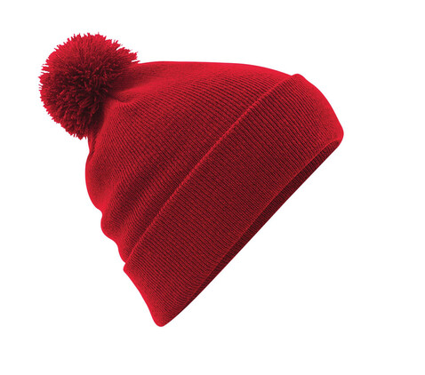 Beechfield Original Pom Pom Beanie, Classic Red, One Size bedrucken, Art.-Nr. 056694010
