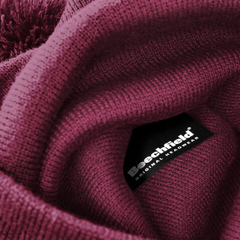 Beechfield Original Pom Pom Beanie, Black, One Size bedrucken, Art.-Nr. 056691010