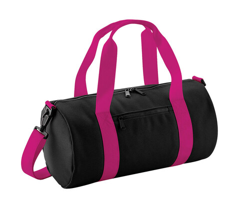 Bag Base Mini Barrel Bag, Black/Fuchsia, One Size bedrucken, Art.-Nr. 060291650
