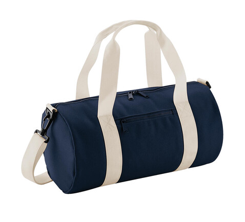 Bag Base Mini Barrel Bag, French Navy/Off White, One Size bedrucken, Art.-Nr. 060292510