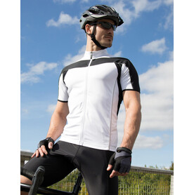Result Bike Full Zip Top, White/Black, S bedrucken, Art.-Nr. 064330563