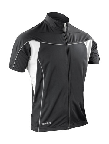 Result Bike Full Zip Top, Black/White, 2XL bedrucken, Art.-Nr. 064331507