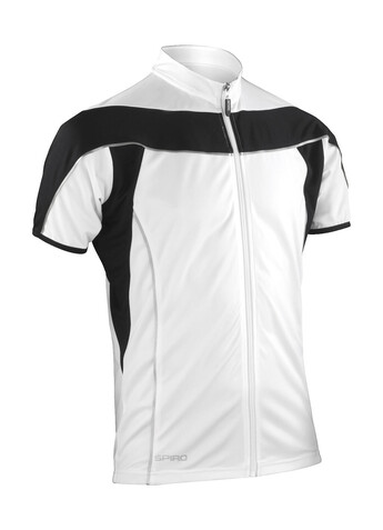 Result Bike Full Zip Top, White/Black, L bedrucken, Art.-Nr. 064330565