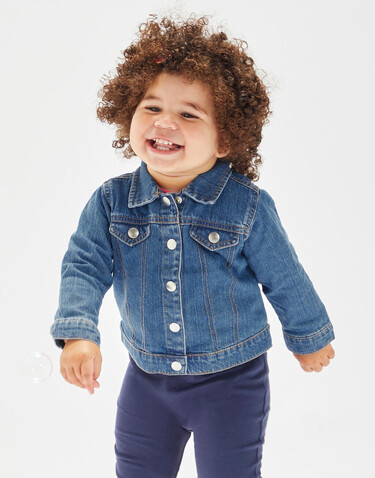 BabyBugz Baby Rocks Denim Jacket, Denim Blue, 6-12 bedrucken, Art.-Nr. 065473083 BabyBugz Baby Rocks Denim Jacket, Denim Blue, 6-12 bedrucken, Art.-Nr. 065473083