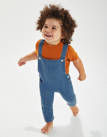 BabyBugz Baby Rocks Denim Dungarees, Denim Blue, 6-12 bedrucken, Art.-Nr. 068473083