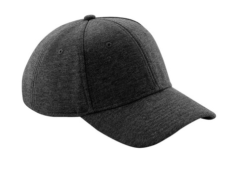 Beechfield Jersey Athleisure Baseball Cap, Heather Graphite, One Size bedrucken, Art.-Nr. 068691320