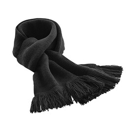 Beechfield Classic Knitted Scarf, Black, One Size bedrucken, Art.-Nr. 071691010