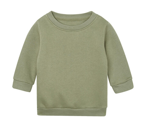 BabyBugz Baby Essential Sweatshirt, Soft Olive, 12-18 bedrucken, Art.-Nr. 074475344