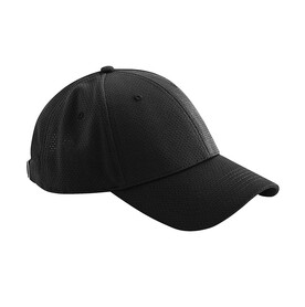 Beechfield Air Mesh 6 Panel Cap, Black, One Size bedrucken, Art.-Nr. 074691010