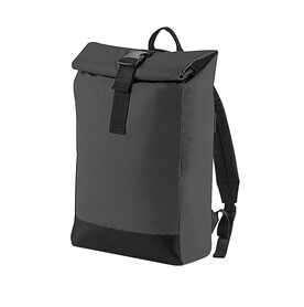 Bag Base Reflective Roll-Top Backpack, Black Reflective, One Size bedrucken, Art.-Nr. 075291060