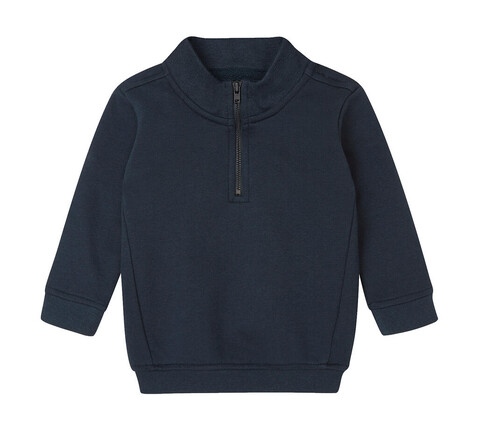 BabyBugz Baby Quarter Zip Sweat, Navy, 18-24 bedrucken, Art.-Nr. 076472005
