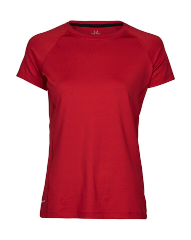 Tee Jays COOLdry Ladies` Tee, Red, 2XL bedrucken, Art.-Nr. 077544007