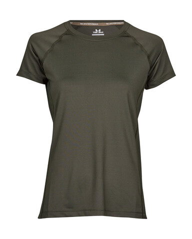 Tee Jays COOLdry Ladies` Tee, Deep Green, 2XL bedrucken, Art.-Nr. 077545107
