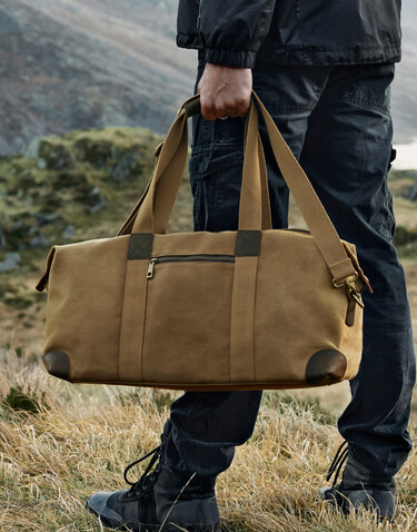 Quadra Heritage Waxed Canvas Holdall, Desert Sand, One Size bedrucken, Art.-Nr. 078307420