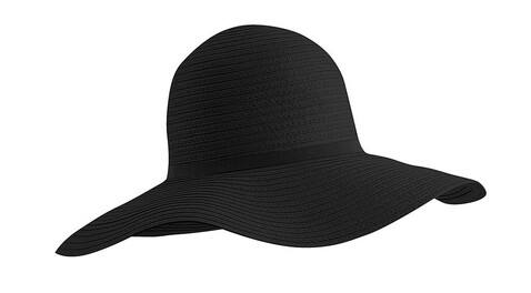 Beechfield Marbella Wide-Brimmed Sun Hat, Black, One Size bedrucken, Art.-Nr. 082691010