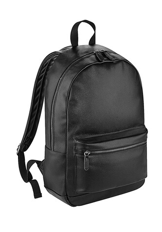 Bag Base Faux Leather Fashion Backpack, Black, One Size bedrucken, Art.-Nr. 083291010