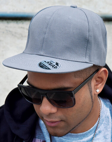 Result Caps Bronx Original Flat Peak Snap Back Cap, Black, One Size bedrucken, Art.-Nr. 083341010