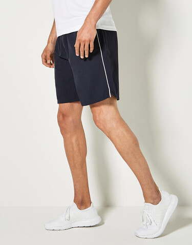 Kustom Kit Classic Fit Track Short, Black/White, S bedrucken, Art.-Nr. 084111503 Kustom Kit Classic Fit Track Short, Black/White, S bedrucken, Art.-Nr. 084111503