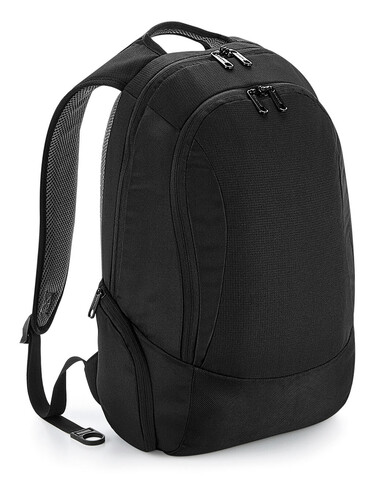 Quadra Vessel™ Slimline Laptop Backpack, Black, One Size bedrucken, Art.-Nr. 084301010