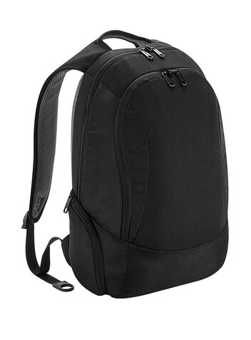 Quadra Vessel™ Slimline Laptop Backpack, Black, One Size bedrucken, Art.-Nr. 084301010