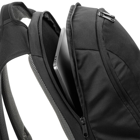 Quadra Vessel™ Slimline Laptop Backpack, Black, One Size bedrucken, Art.-Nr. 084301010