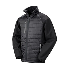Result Compass Padded Softshell, Black/Grey, XS bedrucken, Art.-Nr. 084331512 Result Compass Padded Softshell, Black/Grey, XS bedrucken, Art.-Nr. 084331512