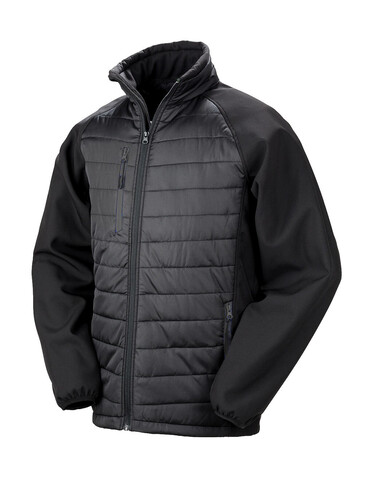 Result Compass Padded Softshell, Black/Black, 4XL bedrucken, Art.-Nr. 084331779