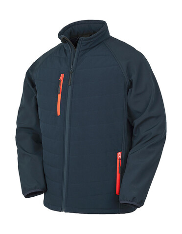 Result Compass Padded Softshell, Navy/Red, 2XL bedrucken, Art.-Nr. 084332547