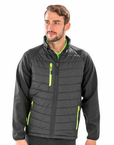 Result Compass Padded Softshell, Black/Royal, XL bedrucken, Art.-Nr. 084331946